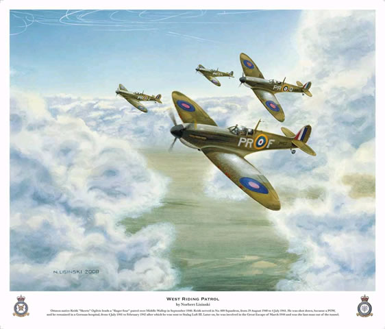 "West Riding Patrol"-Norbert Lisinski-Keith "Skeets" Ogilvie Aviation Art